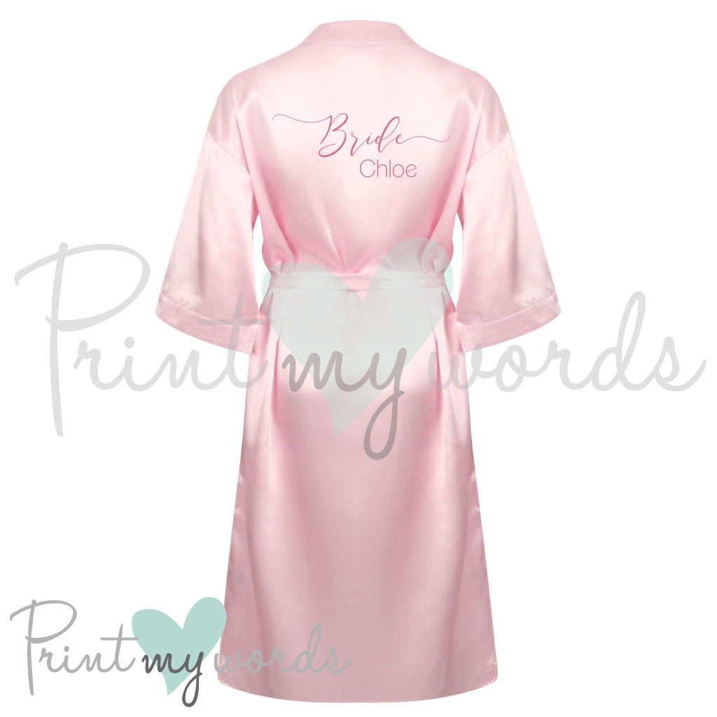 Personalised satin dressing gown hotsell