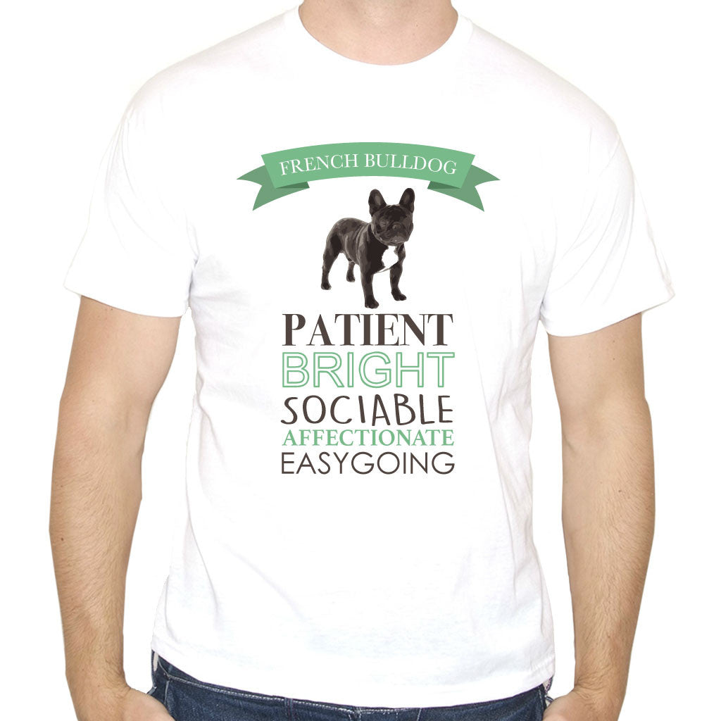 Mens french bulldog t shirt sale