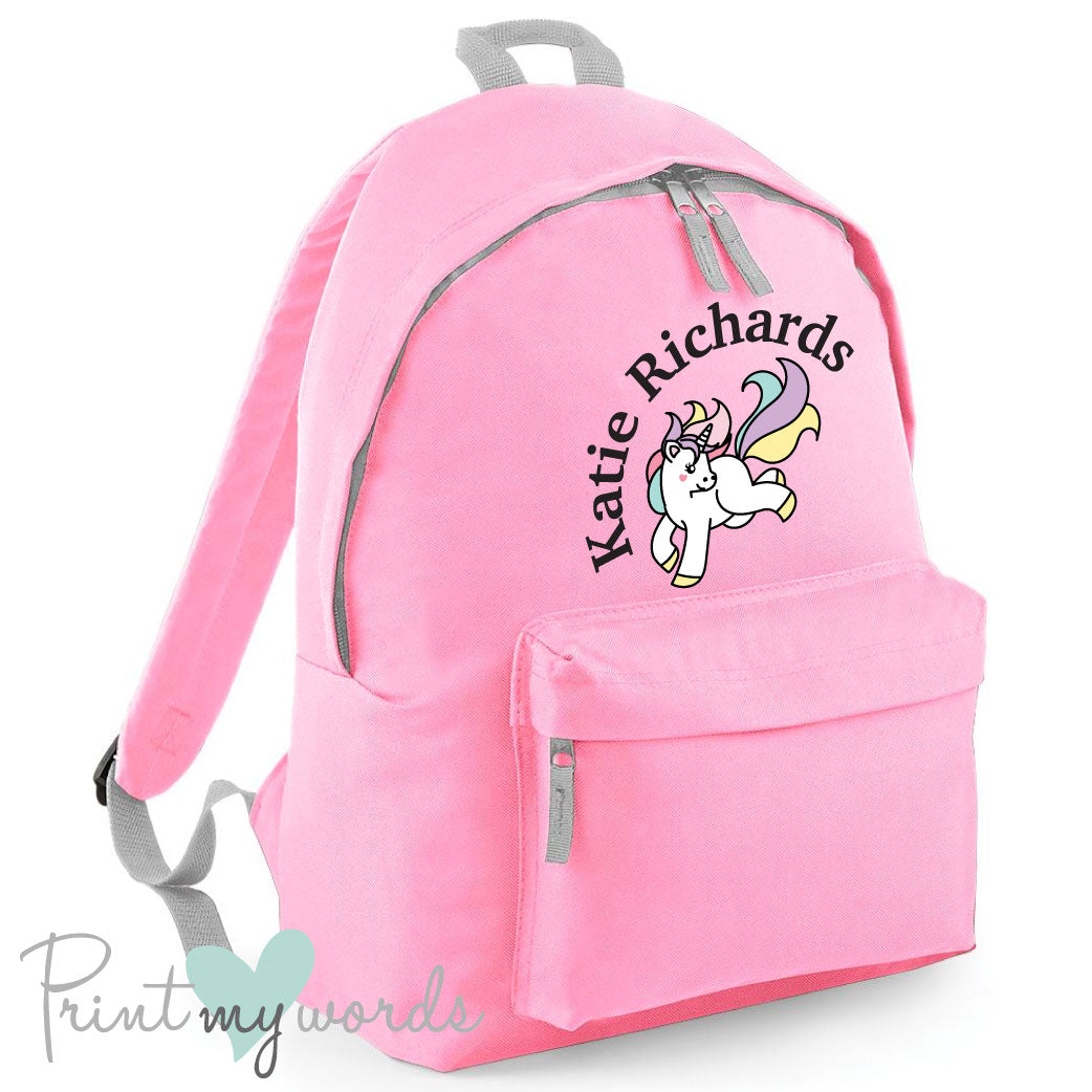 Personalised unicorn 2024 school bag