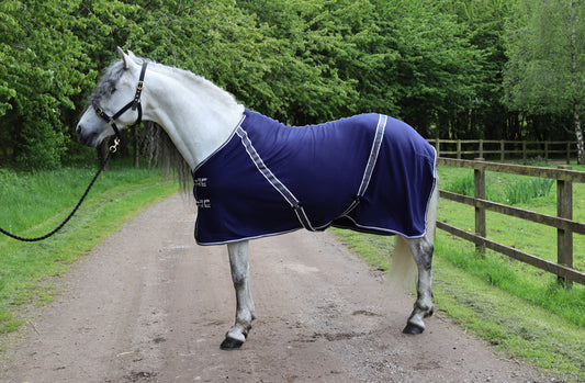 Personalised Equestrian Horse Pony Fleece Rug Cooler - Horse Head & Name