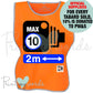 2025 Official PW&S High Visibility Hi Vis Equestrian Reflective Vest Tabard Waistcoat CAMERA, 10mph, PLEASE PASS WIDE & SLOW