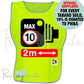 2025 Official PW&S High Visibility Hi Vis Equestrian Reflective Vest Tabard Waistcoat CAMERA, 10mph, PLEASE PASS WIDE & SLOW