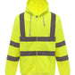 Official PW&S High Visibility Hi Vis Equestrian Neon Electric REFLECTIVE Full Zip Hoodie - CAMERA, TURNING LEFT & RIGHT hi-viz