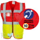 High Visibility Hi Vis Equestrian Reflective Vest Tabard Waistcoat DEAF HEARING IMPAIRED, 10MPH 2M hi-viz