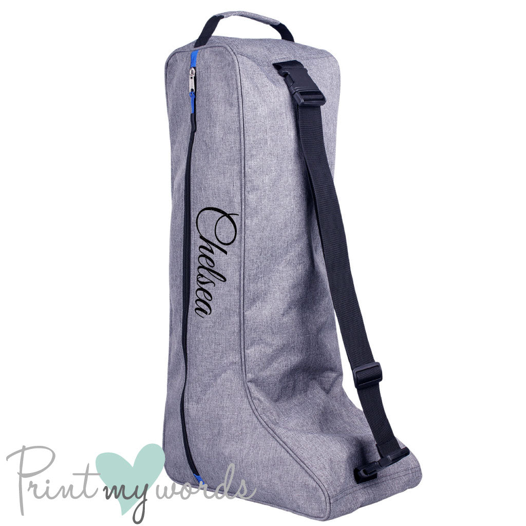 Personalised Premium Equestrian Horse Riding Pony Long Boot Bag - Luxury Design