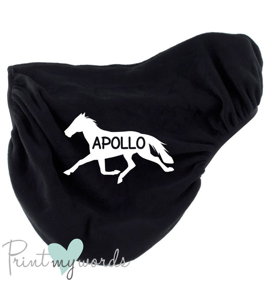 Personalised Fleece Saddle Cover - Trotter Design