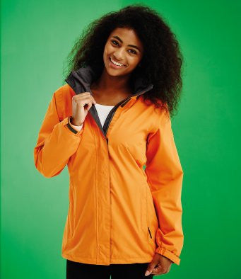 Womens orange deals rain jacket