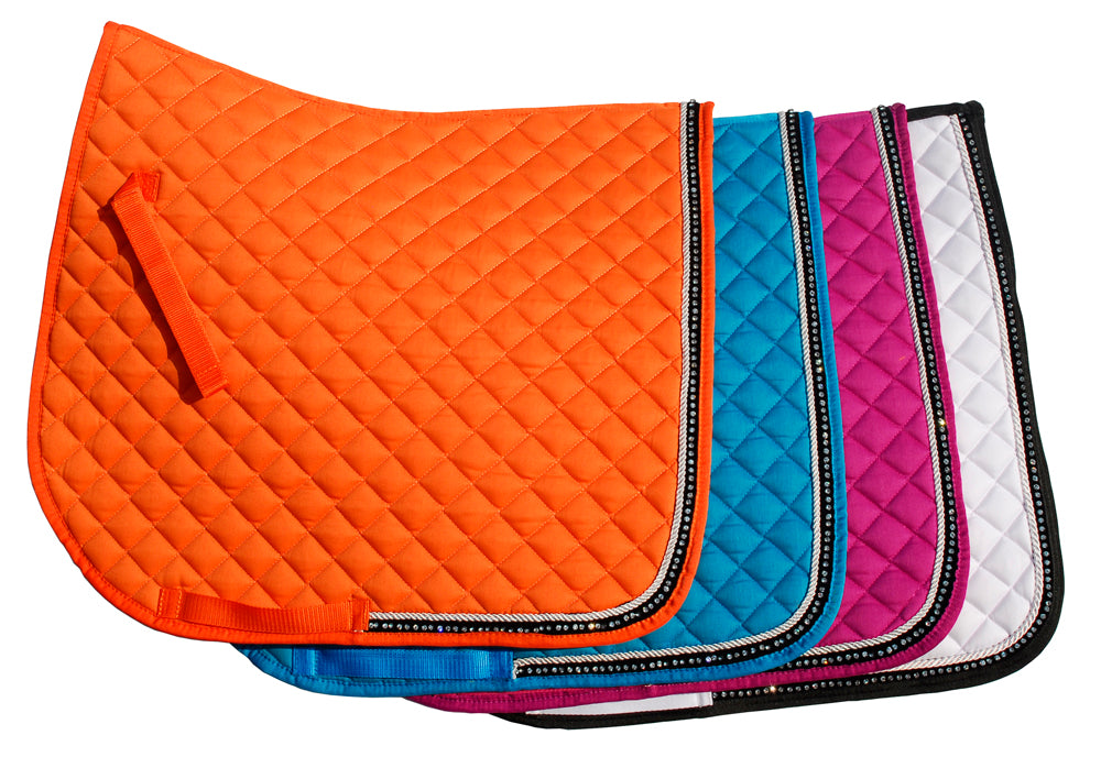 Personalised Equestrian Saddlecloth Saddle Pad - Luxury Font Design