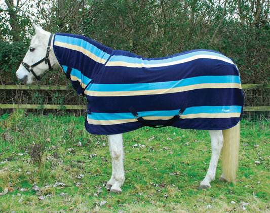 Personalised Equestrian Horse Pony Fleece Rug Cooler - Tractor Farmer Style