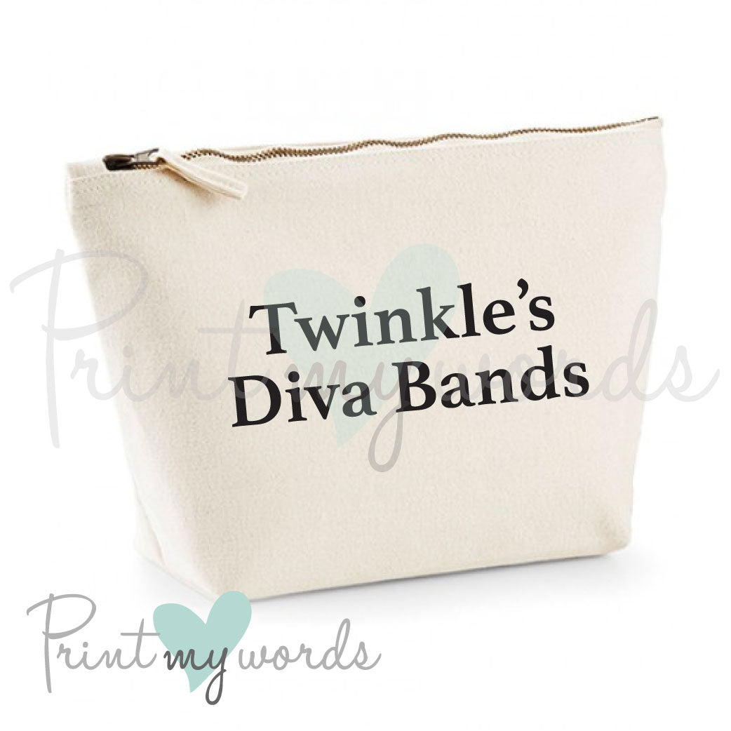 Personalised Diva Plaiting Bands Pouch