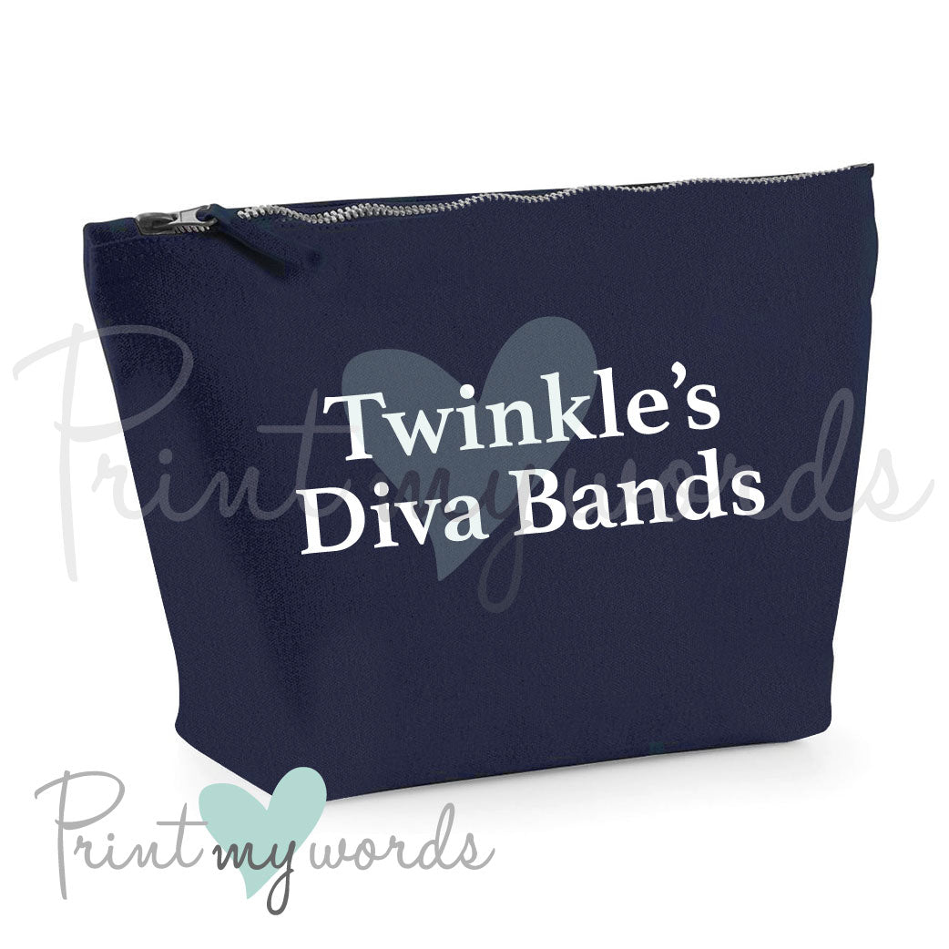 Personalised Diva Plaiting Bands Pouch