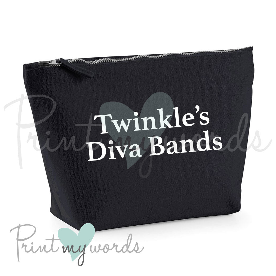 Personalised Diva Plaiting Bands Pouch