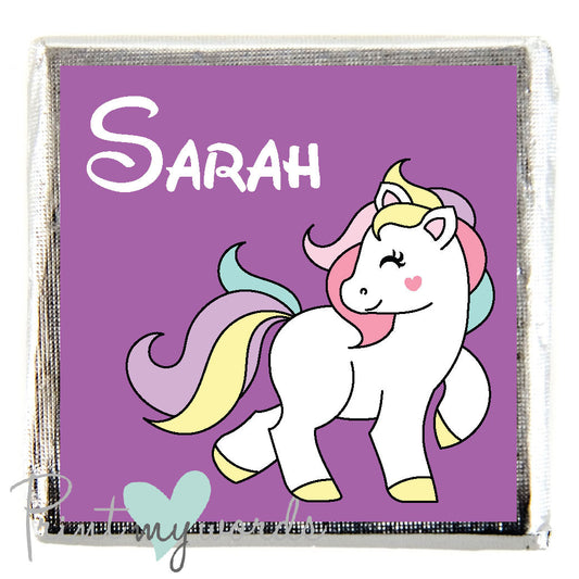 Personalised Magical Equestrian Themed Chocolate x10