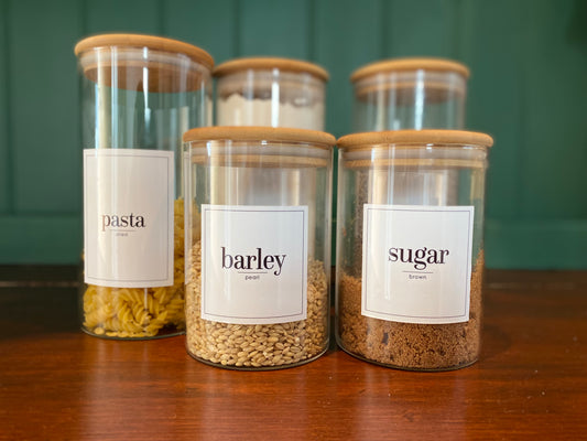 Modern Pantry Organisation Storage Jar Labels - Baking Set 15 pack