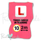 High Visibility Hi Vis Equestrian Reflective Vest Tabard Waistcoat L PLATE, YOUNG HORSE, 10MPH 2M