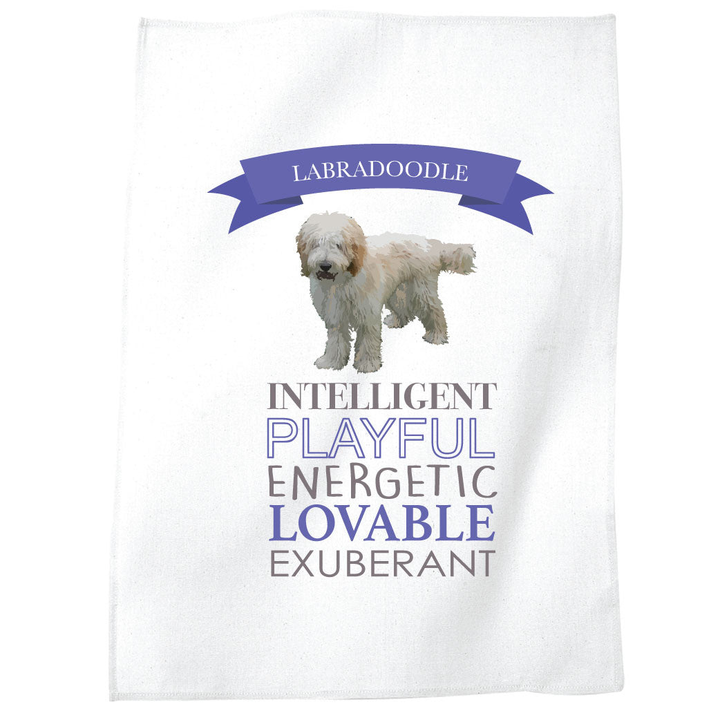 Labradoodle Dog Tea Towel