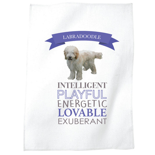 Labradoodle Dog Tea Towel