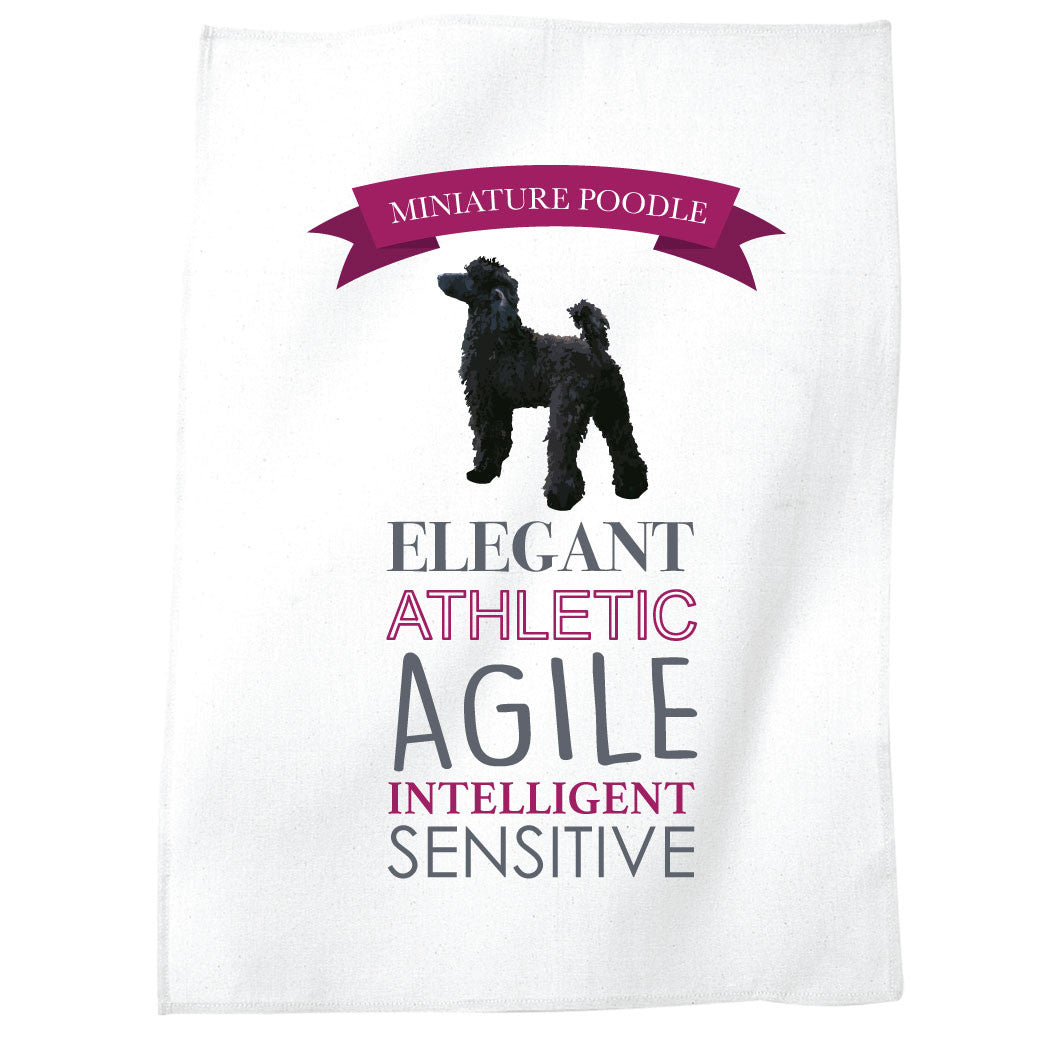 Miniature Poodle Dog Tea Towel