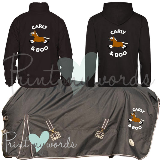 'Maisy' Ladies Personalised Matching Equestrian Set - Plodders Design