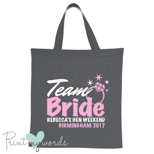 Team Bride Hen Party Tote Bag