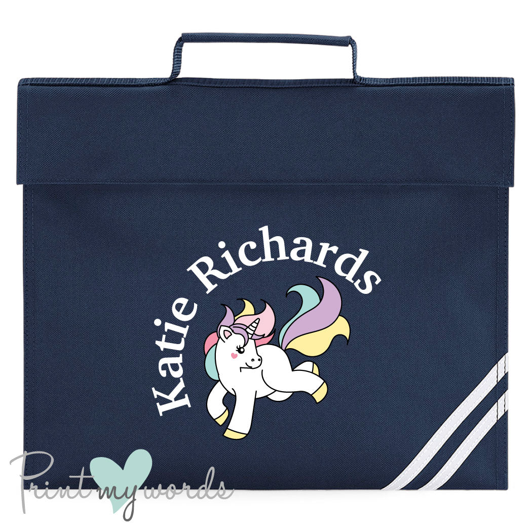 Children s Personalised Unicorn School Book Bag