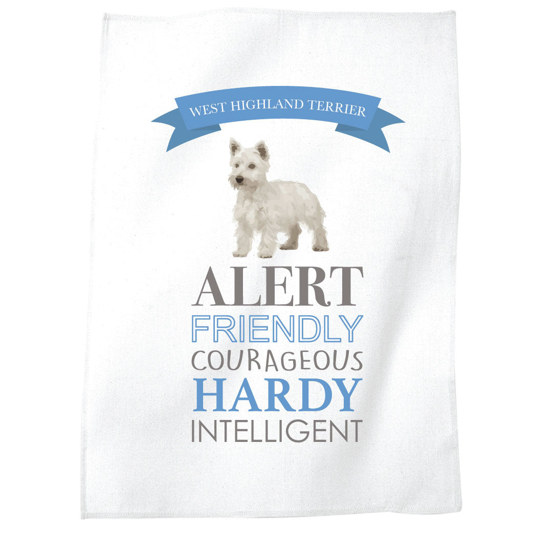 West Highland Terrier Dog Tea Towel