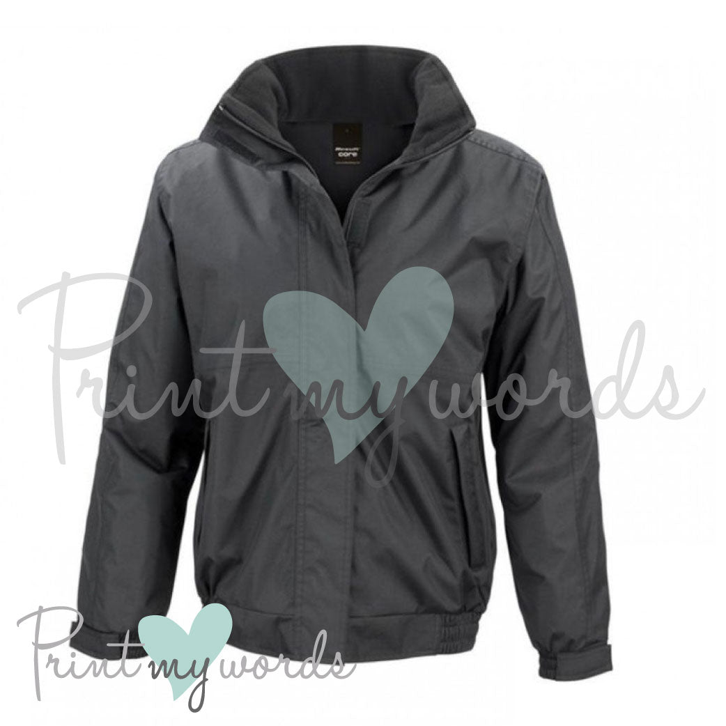 Personalised waterproof outlet jacket