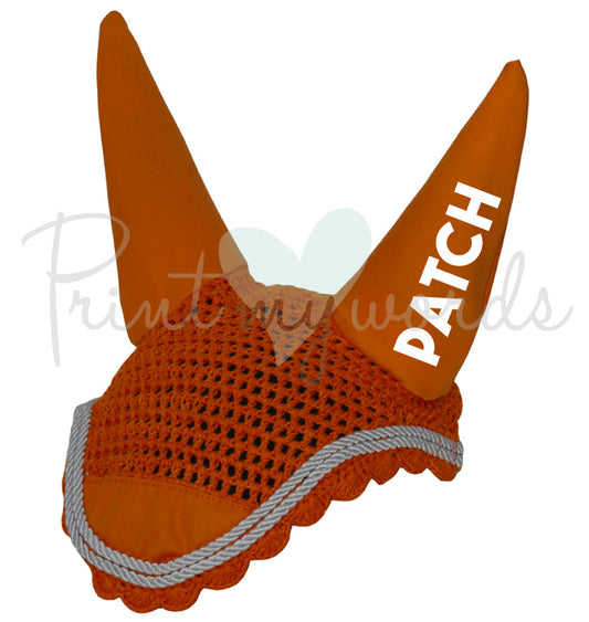 Personalised Fly Veil Ear Bonnet - Bold Design