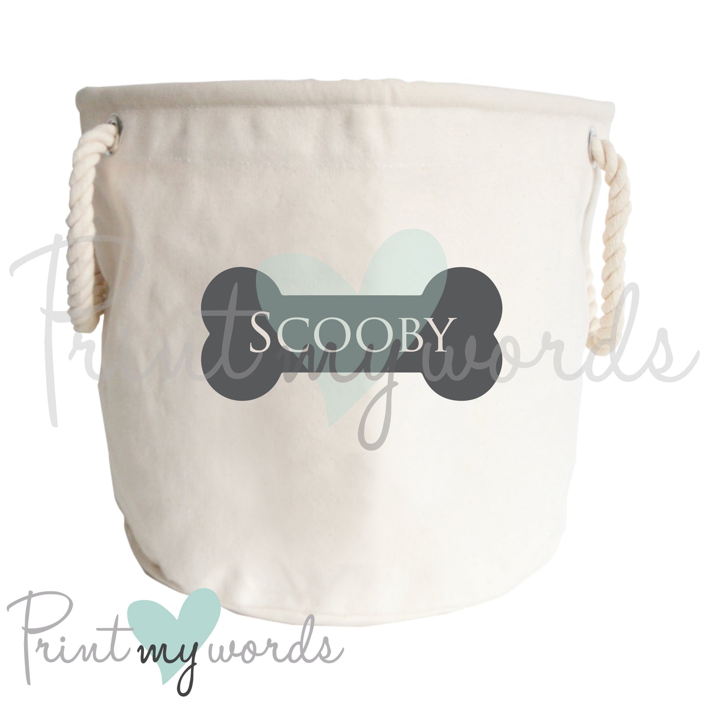 Personalised Pet Toy Storage Trug Bone