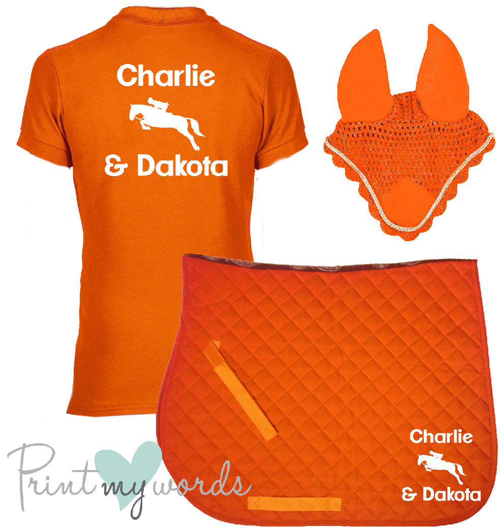 'Cora' Children's Personalised Matching Equestrian Set - Jumping Design