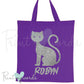 Personalised Trick Or Treat Halloween Cotton Tote Bag - Cat