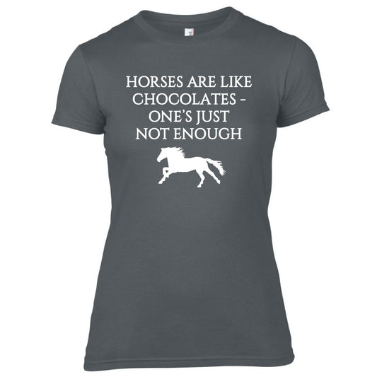 Horses are Like Chocolates Funny Equestrian T-shirt