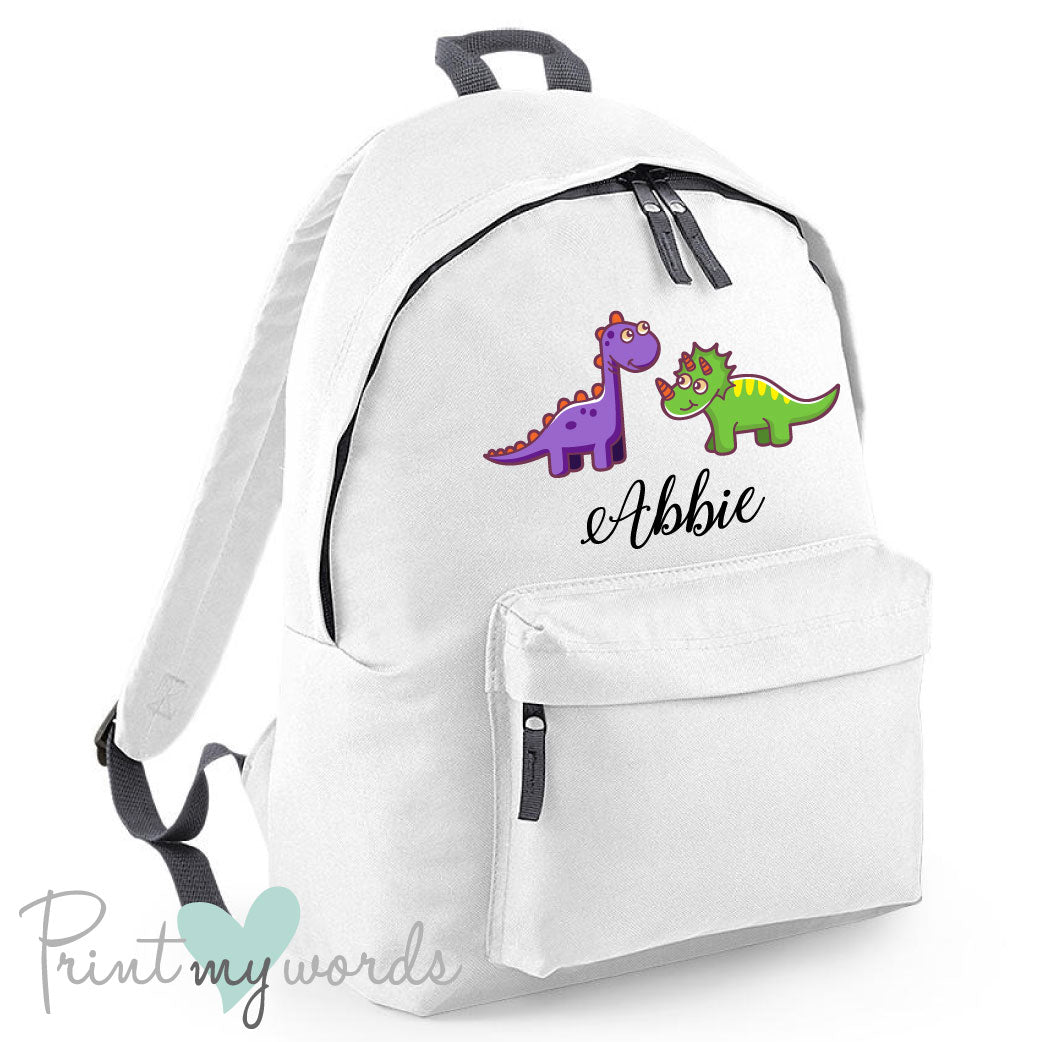 Children's Personalised Dinosaur School Rucksack Backpack