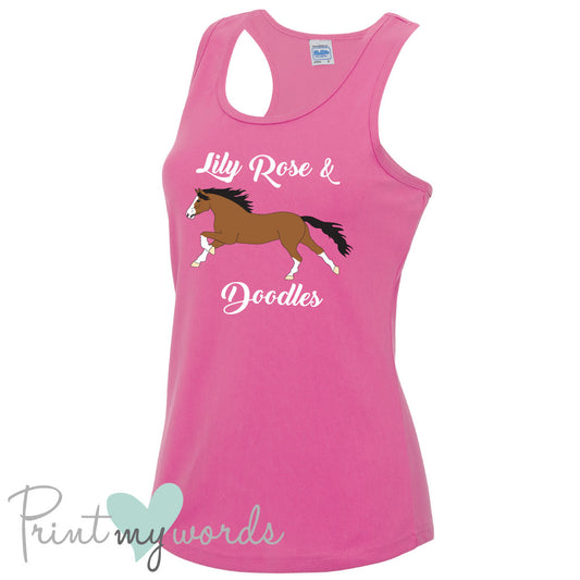 Ladies Elegant Personalised Equestrian Vest Top