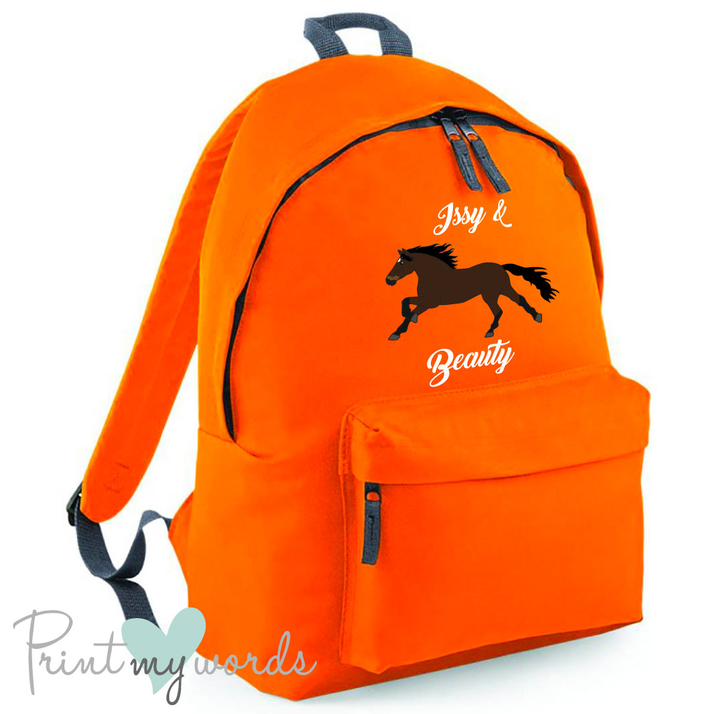 Horse print store backpack