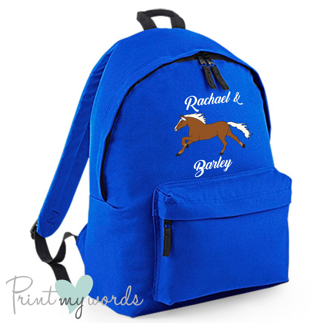 Children s Personalised Elegant Equestrian Rucksack Backpack