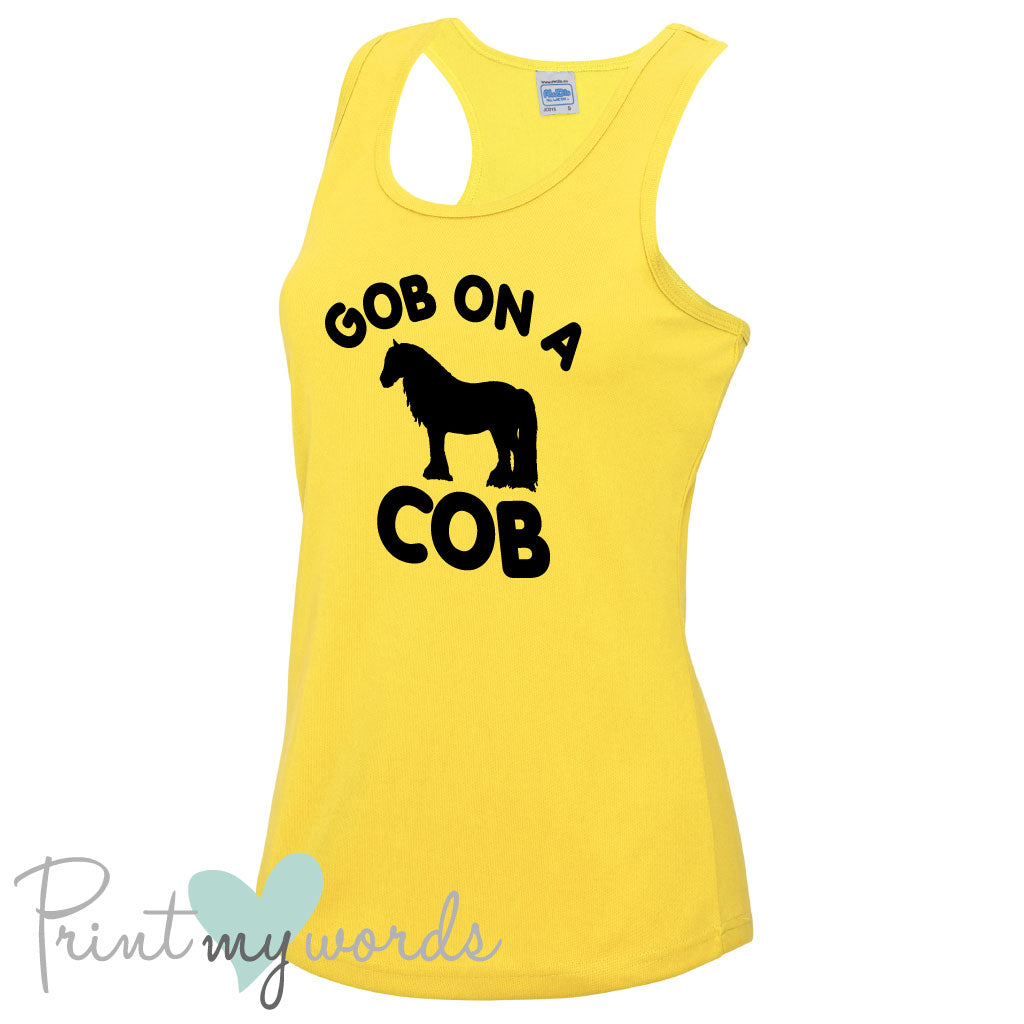 Ladies Gob On A Cob Funny Equestrian Vest Top