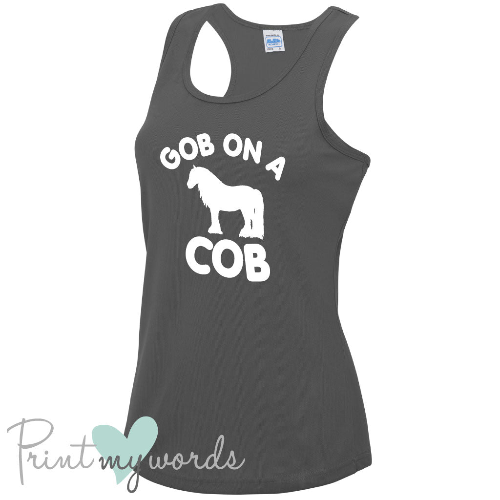 Ladies Gob On A Cob Funny Equestrian Vest Top