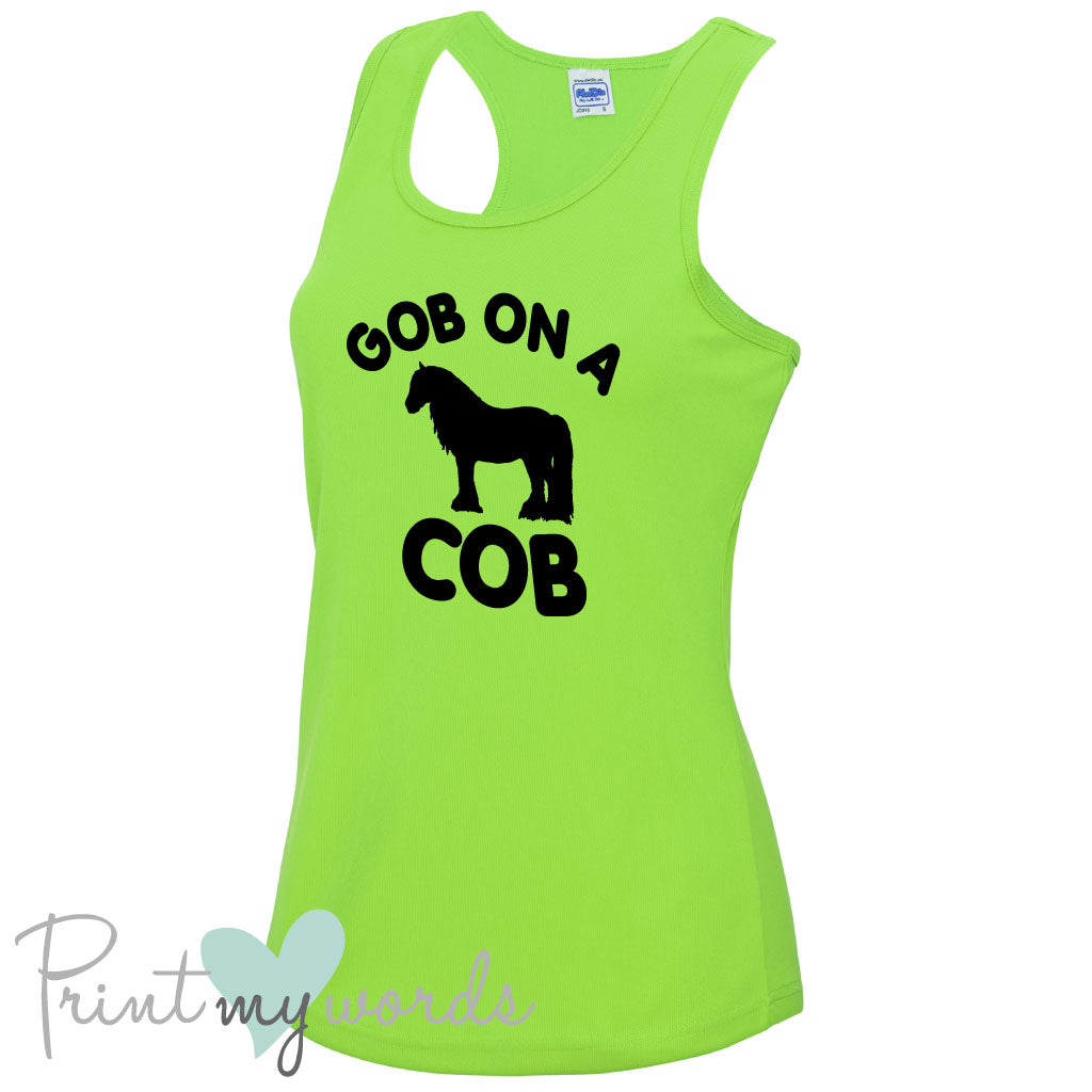 Ladies Gob On A Cob Funny Equestrian Vest Top