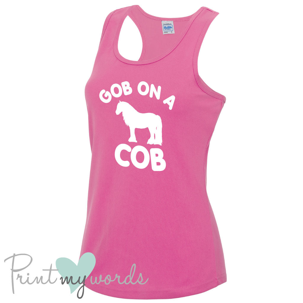 Ladies Gob On A Cob Funny Equestrian Vest Top