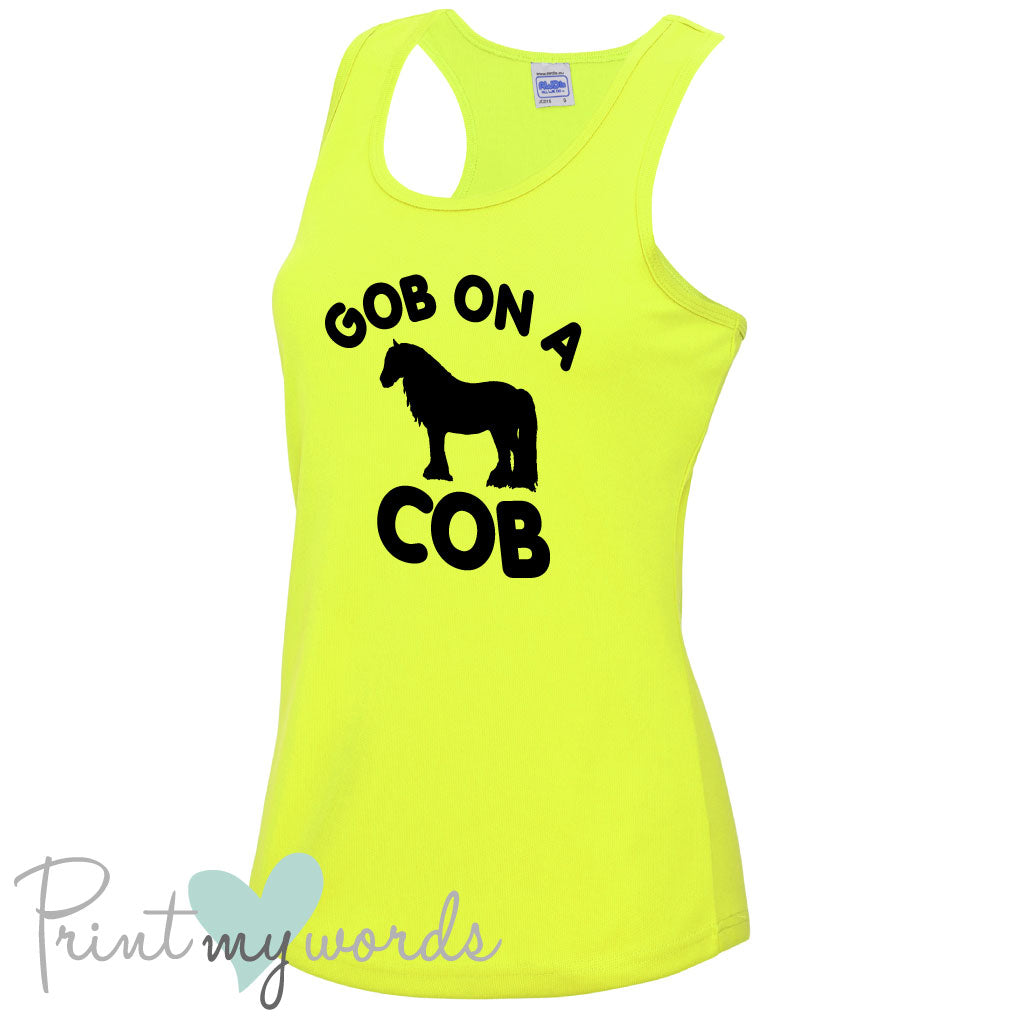 Ladies Gob On A Cob Funny Equestrian Vest Top