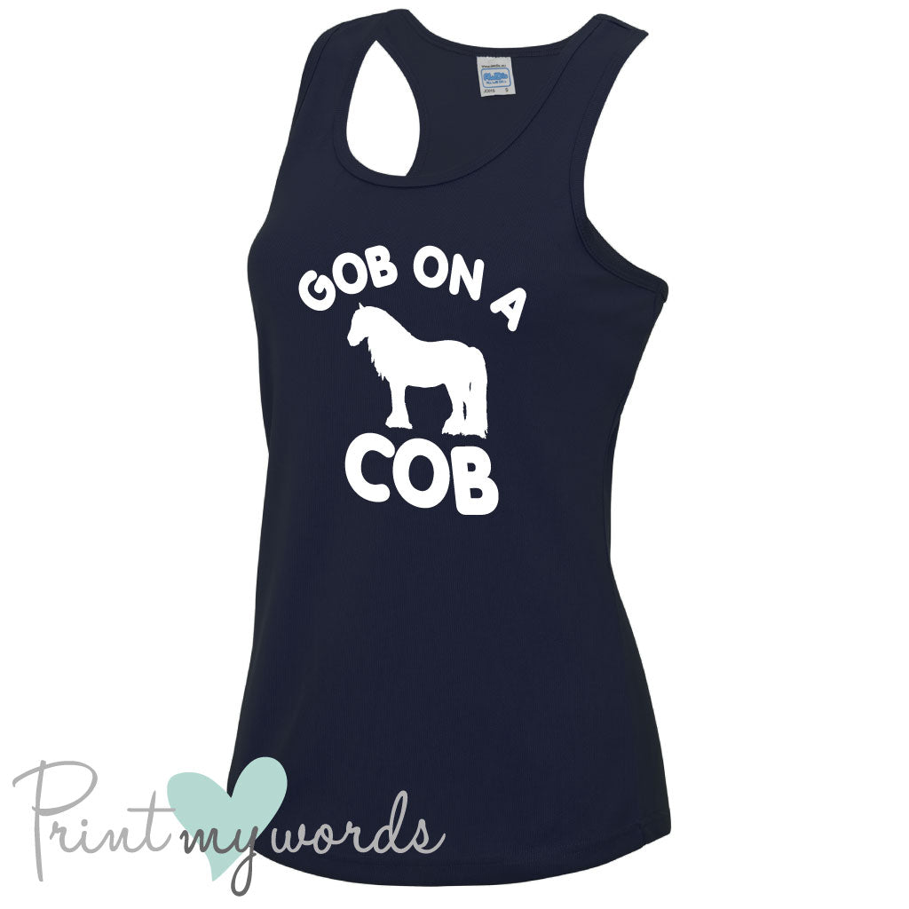 Ladies Gob On A Cob Funny Equestrian Vest Top