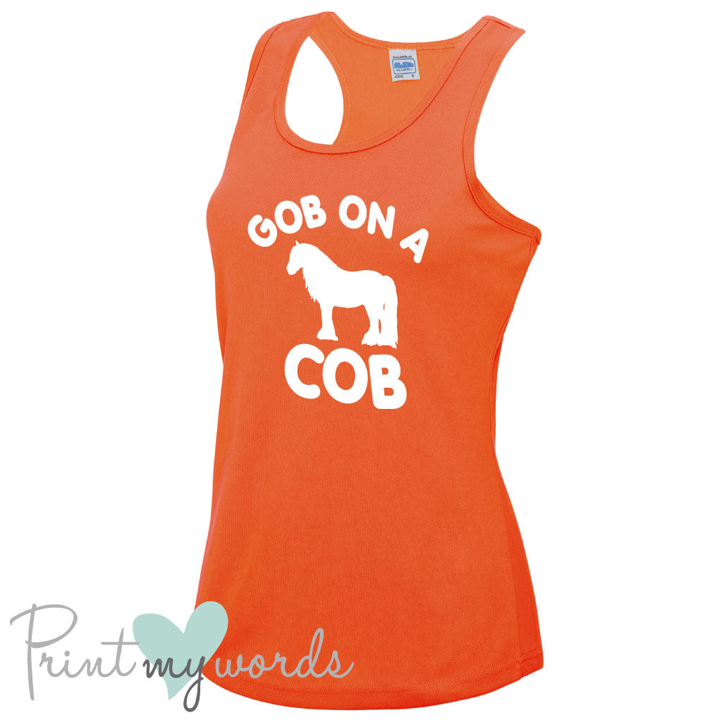 Ladies Gob On A Cob Funny Equestrian Vest Top