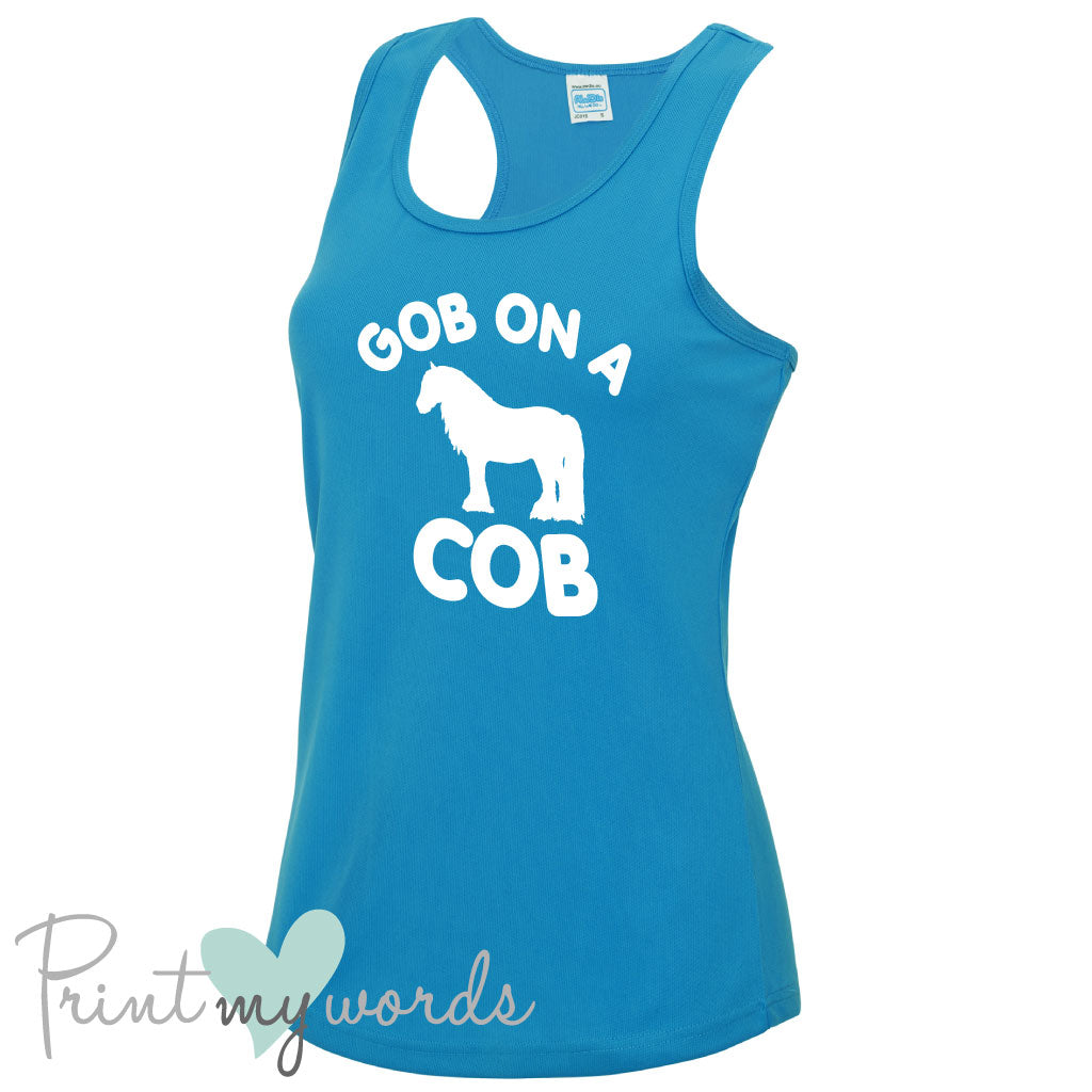 Ladies Gob On A Cob Funny Equestrian Vest Top