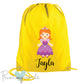 Children's Personalised Princess P.E. Drawstring Bag