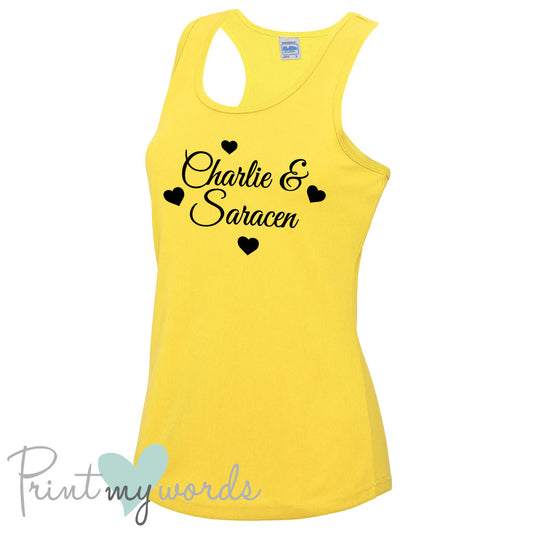 Ladies Hearts Personalised Equestrian Vest Top