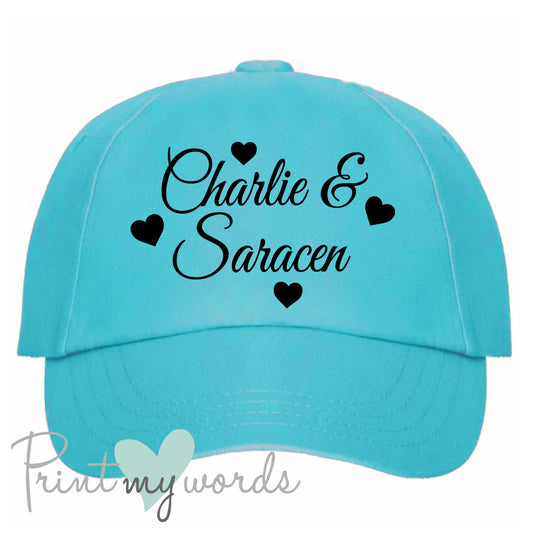 Ladies Personalised Hearts Equestrian Cap