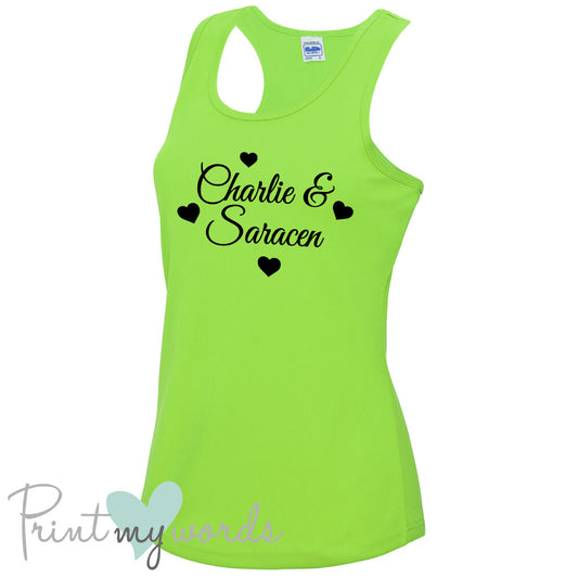 Ladies Hearts Personalised Equestrian Vest Top