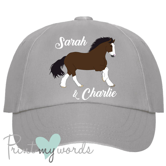 Ladies Personalised Heavy Horse Equestrian Cap