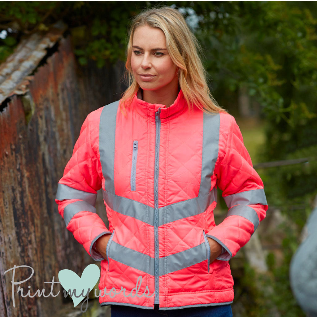 Ladies hi sales vis coat